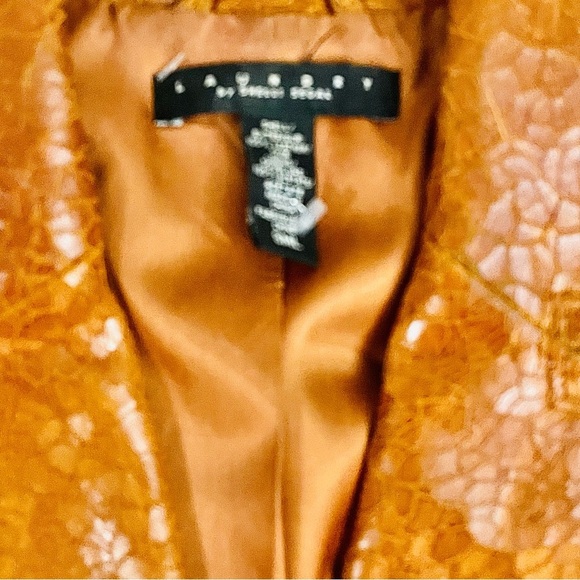 LAUNDRY Embossed Leather Fitted Blazer Jacket S - Picture 3 of 12
